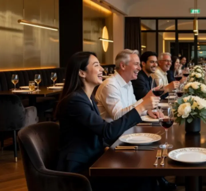 Groupe d'amis partageant un moment de complicit&eacute; autour d'une table