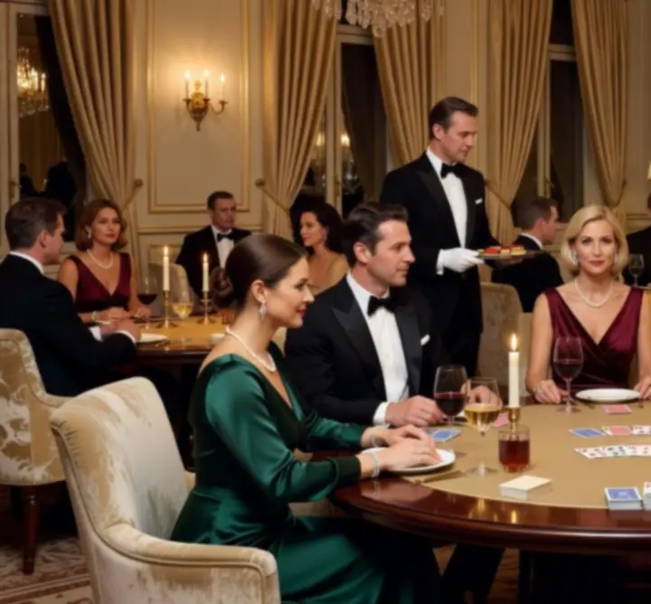 Table de poker offline élégante dans une ambiance feutrée